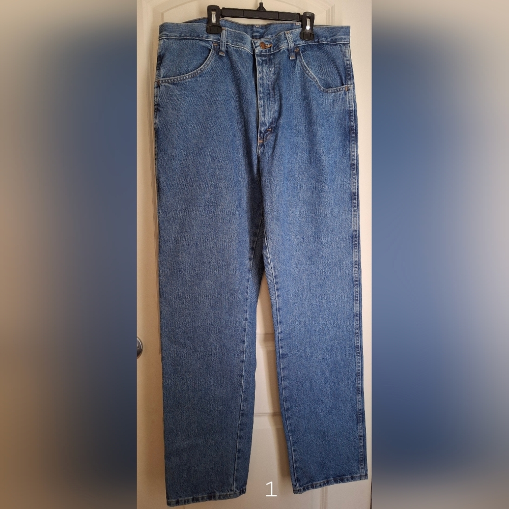 Nwt Wrangler Rustler Mens Jeans Sz 36x34 Basic Work Outdoors Barn Roofing Casual